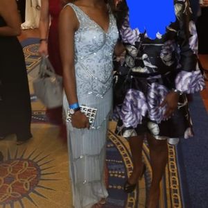 Adrianna Papell Light Blue Formal Dress